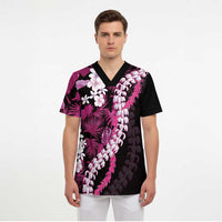 Akala Aloha Hawaii Lei Scrub Top Tropical Flowers Elegant Vibe LT14 - Polynesian Pride