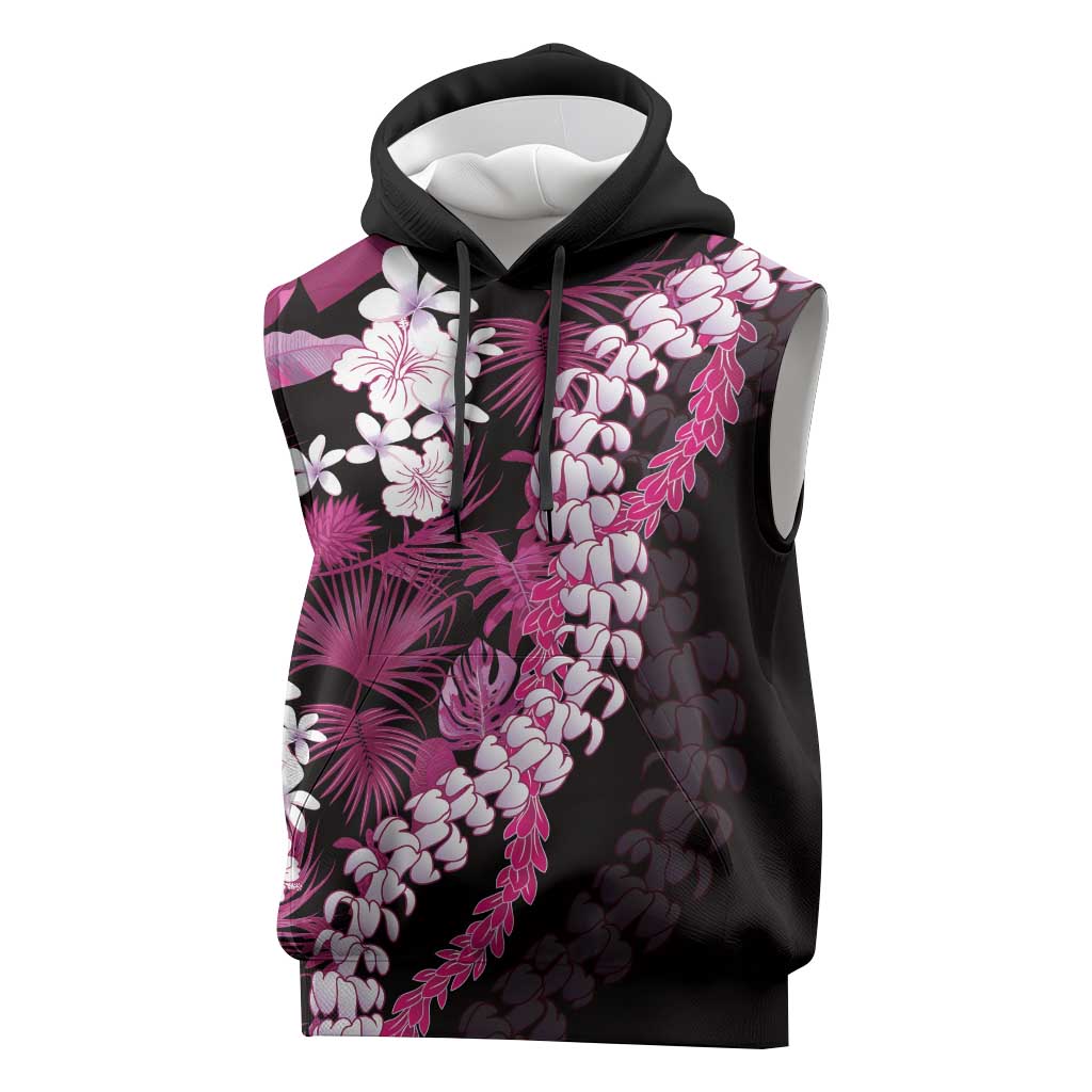 Akala Aloha Hawaii Lei Sleeveless Hoodie Tropical Flowers Elegant Vibe - Polynesian Pride