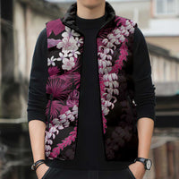 Akala Aloha Hawaii Lei Sleeveless Puffer Jacket Tropical Flowers Elegant Vibe - Polynesian Pride