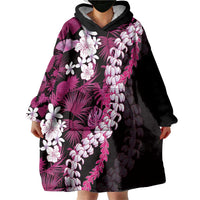 Akala Aloha Hawaii Lei Wearable Blanket Hoodie Tropical Flowers Elegant Vibe - Polynesian Pride