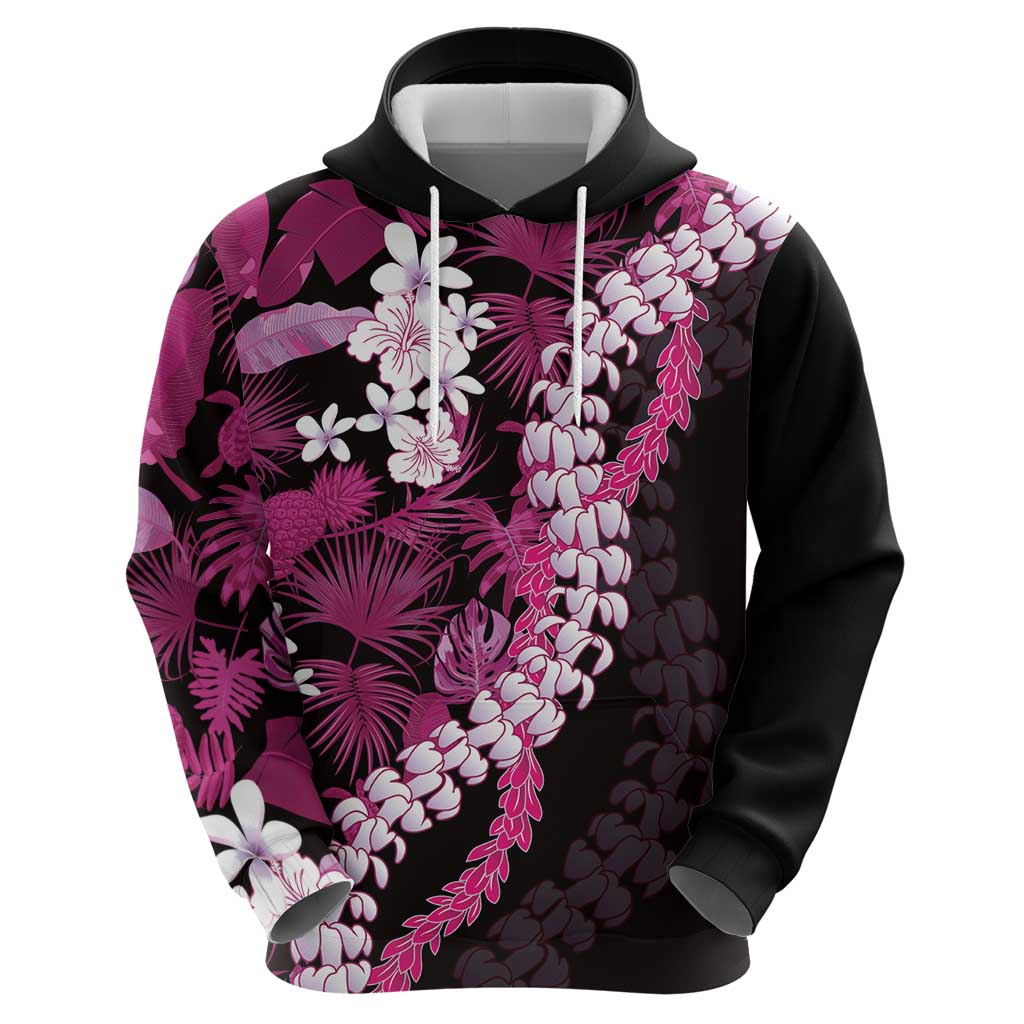 Akala Aloha Hawaii Lei Zip Hoodie Tropical Flowers Elegant Vibe - Polynesian Pride