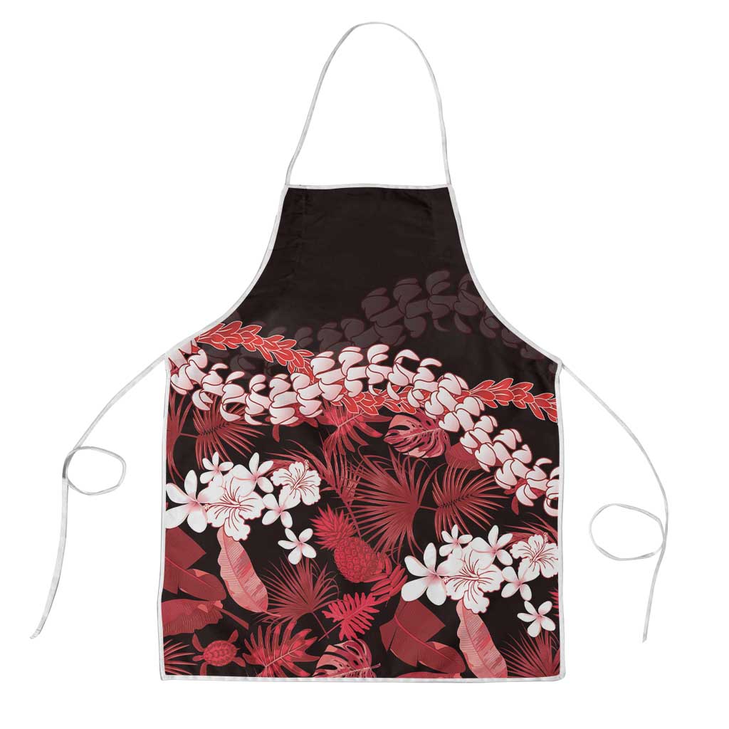 Ulaula Aloha Hawaii Lei Apron Tropical Flowers Elegant Vibe - Polynesian Pride