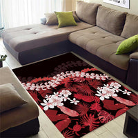 Ulaula Aloha Hawaii Lei Area Rug Tropical Flowers Elegant Vibe - Polynesian Pride