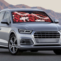 Ulaula Aloha Hawaii Lei Auto Sun Shade Tropical Flowers Elegant Vibe - Polynesian Pride