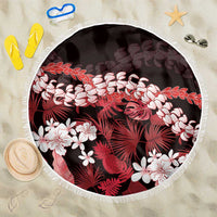 Ulaula Aloha Hawaii Lei Beach Blanket Tropical Flowers Elegant Vibe LT14 One Size 150cm Red - Polynesian Pride