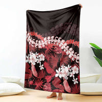 Ulaula Aloha Hawaii Lei Blanket Tropical Flowers Elegant Vibe - Polynesian Pride