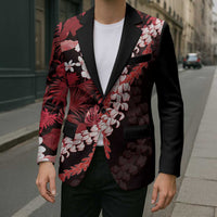 Ulaula Aloha Hawaii Lei Blazer Tropical Flowers Elegant Vibe - Polynesian Pride