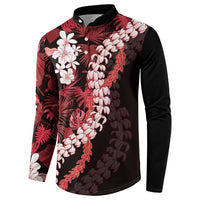 Ulaula Aloha Hawaii Lei Button Sweatshirt Tropical Flowers Elegant Vibe LT14 - Polynesian Pride