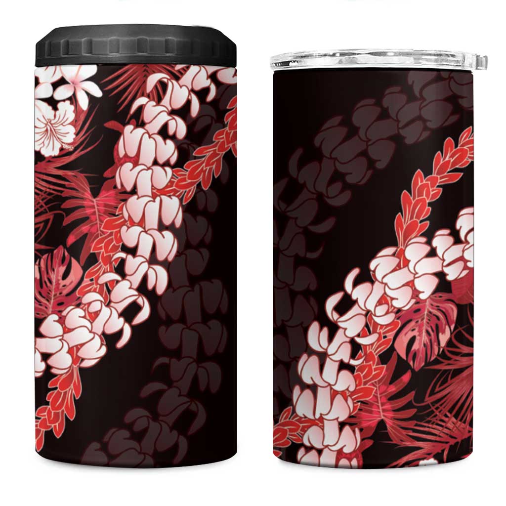 Ulaula Aloha Hawaii Lei 4 in 1 Can Cooler Tumbler Tropical Flowers Elegant Vibe - Polynesian Pride