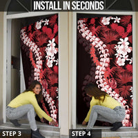 Ulaula Aloha Hawaii Lei Door Cover Tropical Flowers Elegant Vibe - Polynesian Pride