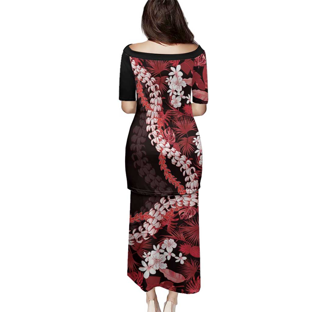 Ulaula Aloha Hawaii Lei Family Matching Puletasi and Hawaiian Shirt Tropical Flowers Elegant Vibe - Polynesian Pride