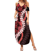 Ulaula Aloha Hawaii Lei Family Matching Summer Maxi Dress and Hawaiian Shirt Tropical Flowers Elegant Vibe - Polynesian Pride