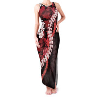 Ulaula Aloha Hawaii Lei Family Matching Tank Maxi Dress and Hawaiian Shirt Tropical Flowers Elegant Vibe - Polynesian Pride