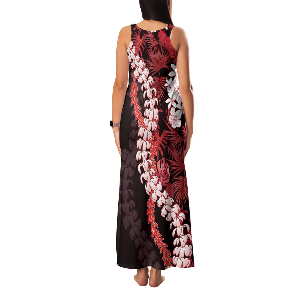 Ulaula Aloha Hawaii Lei Family Matching Tank Maxi Dress and Hawaiian Shirt Tropical Flowers Elegant Vibe - Polynesian Pride