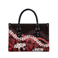 Ulaula Aloha Hawaii Lei Leather Bag Tropical Flowers Elegant Vibe - Polynesian Pride