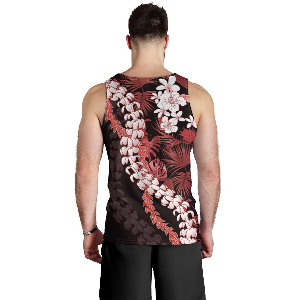 Ulaula Aloha Hawaii Lei Men Tank Top Tropical Flowers Elegant Vibe LT14 - Polynesian Pride