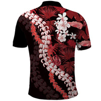Ulaula Aloha Hawaii Lei Polo Shirt Tropical Flowers Elegant Vibe - Polynesian Pride