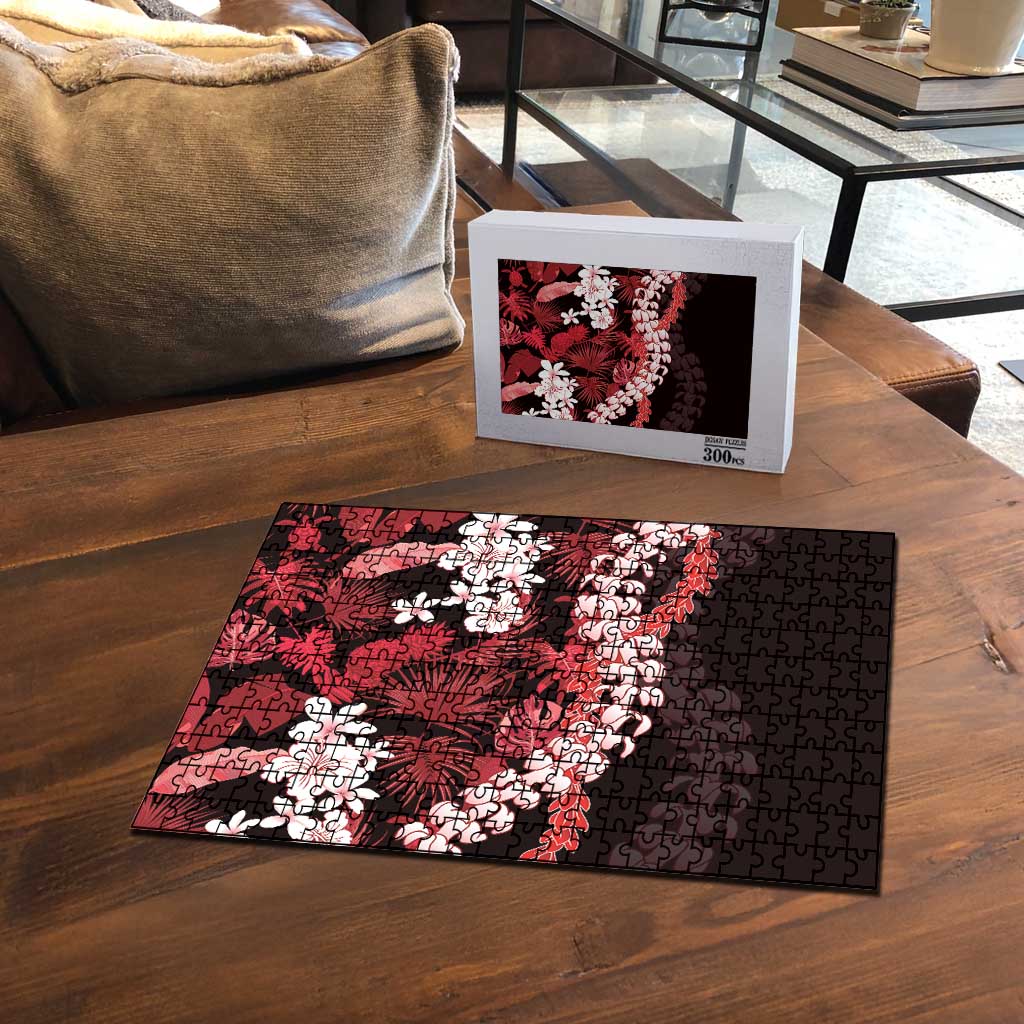 Ulaula Aloha Hawaii Lei Puzzle Tropical Flowers Elegant Vibe - Polynesian Pride