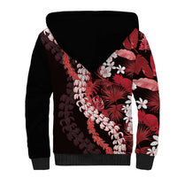 Ulaula Aloha Hawaii Lei Sherpa Hoodie Tropical Flowers Elegant Vibe LT14 - Polynesian Pride