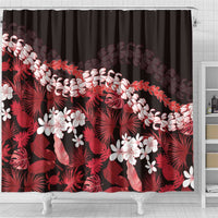 Ulaula Aloha Hawaii Lei Shower Curtain Tropical Flowers Elegant Vibe - Polynesian Pride