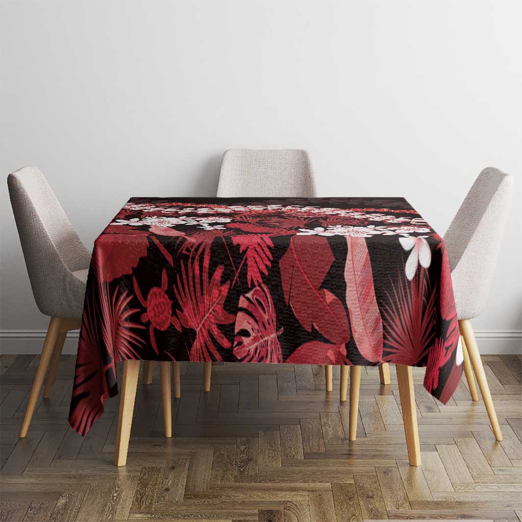 Ulaula Aloha Hawaii Lei Tablecloth Tropical Flowers Elegant Vibe LT14 - Polynesian Pride