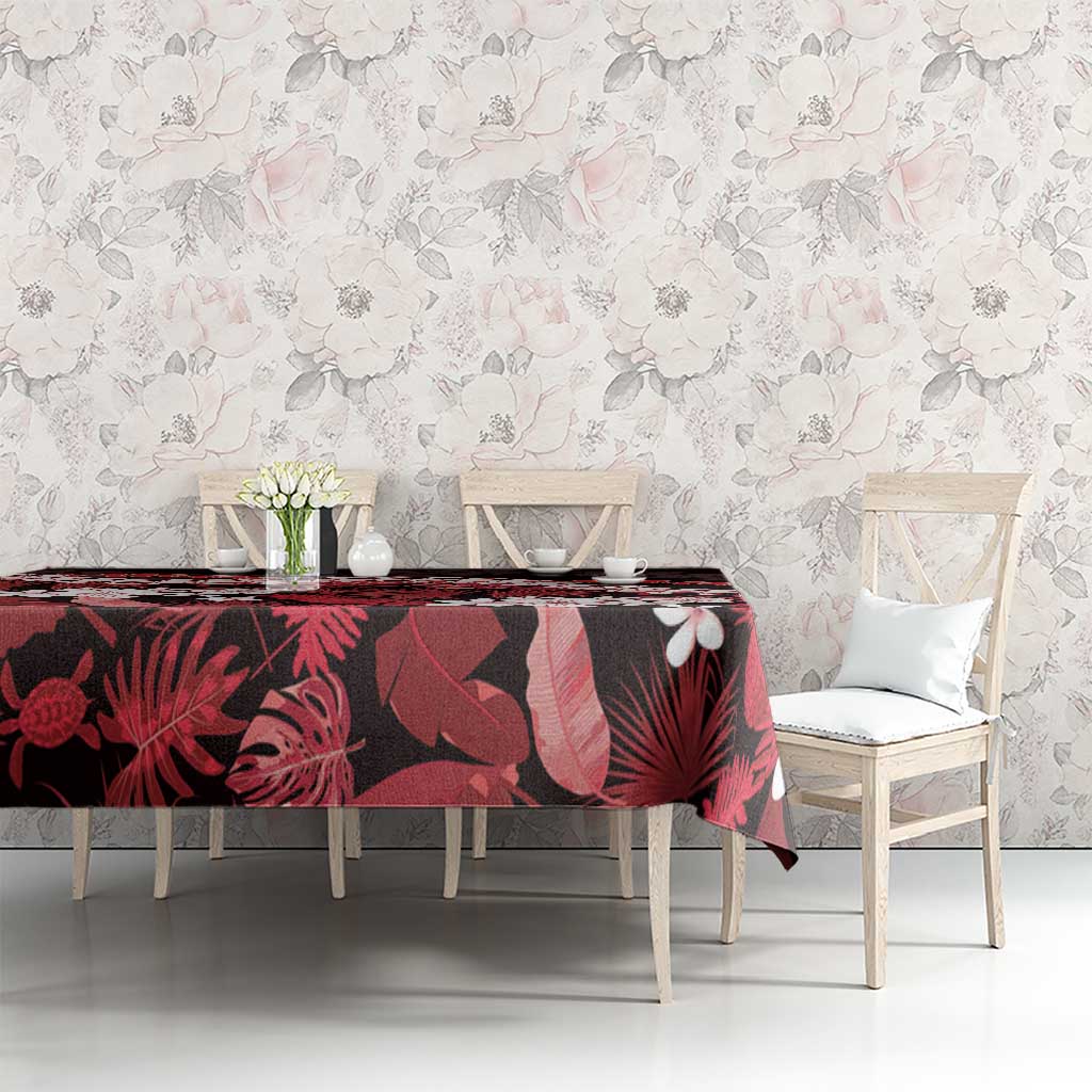 Ulaula Aloha Hawaii Lei Tablecloth Tropical Flowers Elegant Vibe LT14 - Polynesian Pride