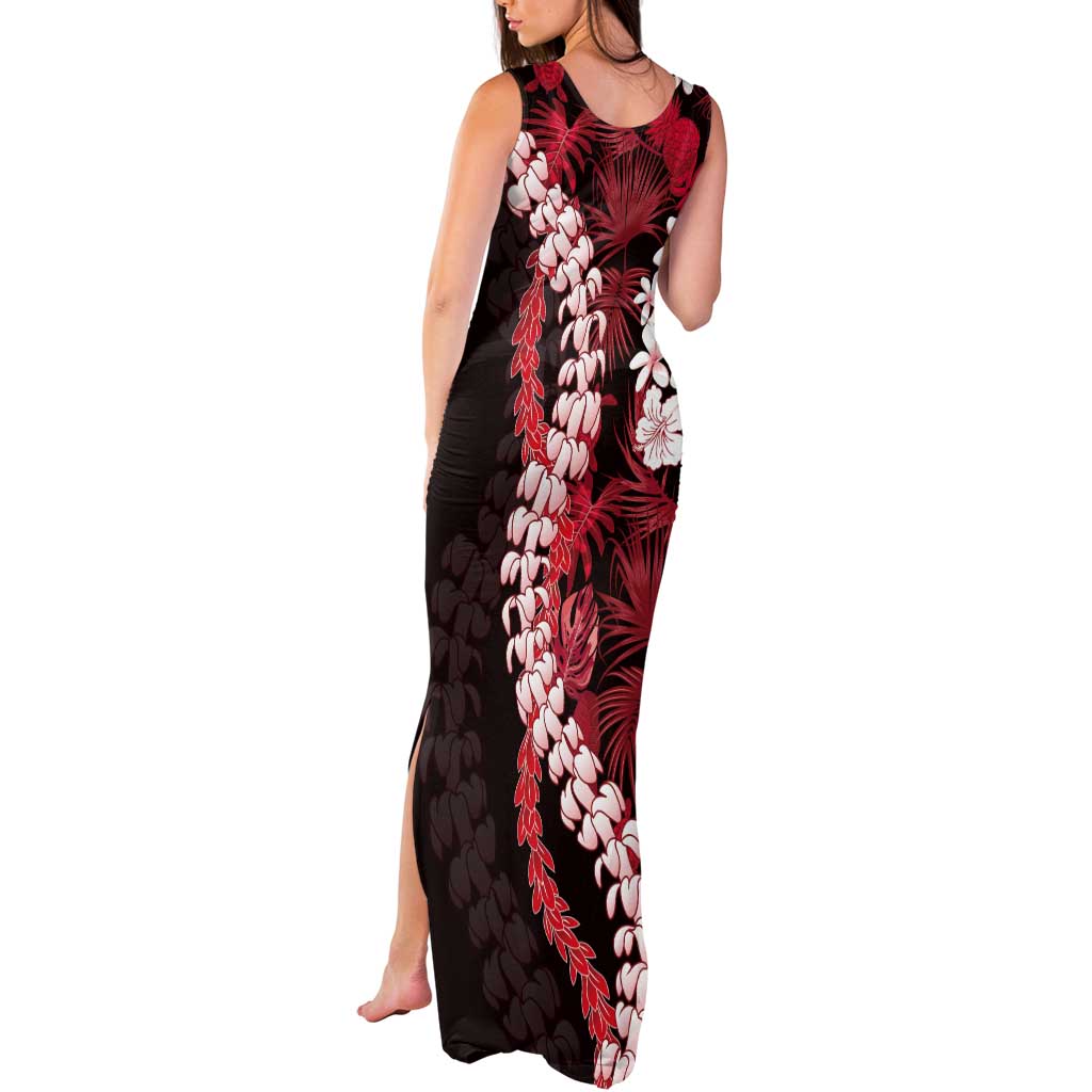 Ulaula Aloha Hawaii Lei Tank Maxi Dress Tropical Flowers Elegant Vibe - Polynesian Pride