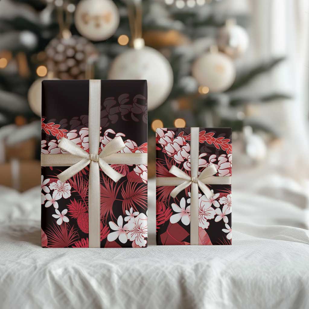 Ulaula Aloha Hawaii Lei Wrapping Paper Tropical Flowers Elegant Vibe LT14 - Polynesian Pride