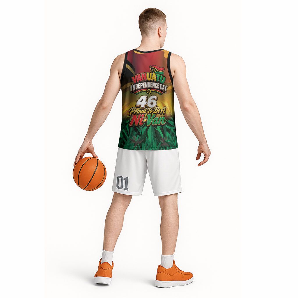 Vanuatu Independence Day Basketball Jersey Chibi Boar Proud To Be A Ni-Van