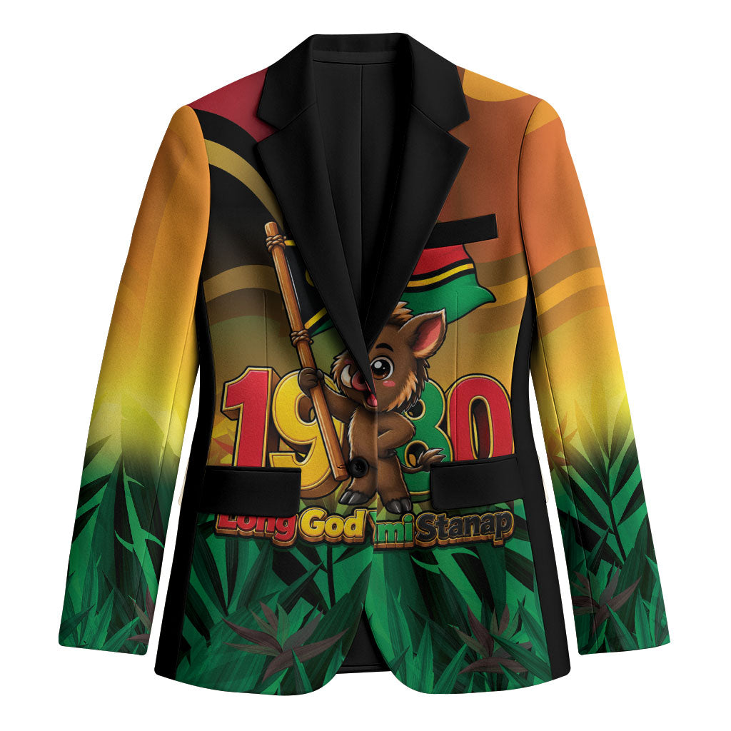 Vanuatu Independence Day Blazer Chibi Boar Proud To Be A Ni-Van