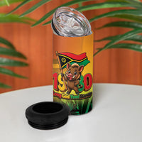 Vanuatu Independence Day 4 in 1 Can Cooler Tumbler Chibi Boar Proud To Be A Ni-Van