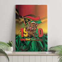 Vanuatu Independence Day Canvas Wall Art Chibi Boar Proud To Be A Ni-Van