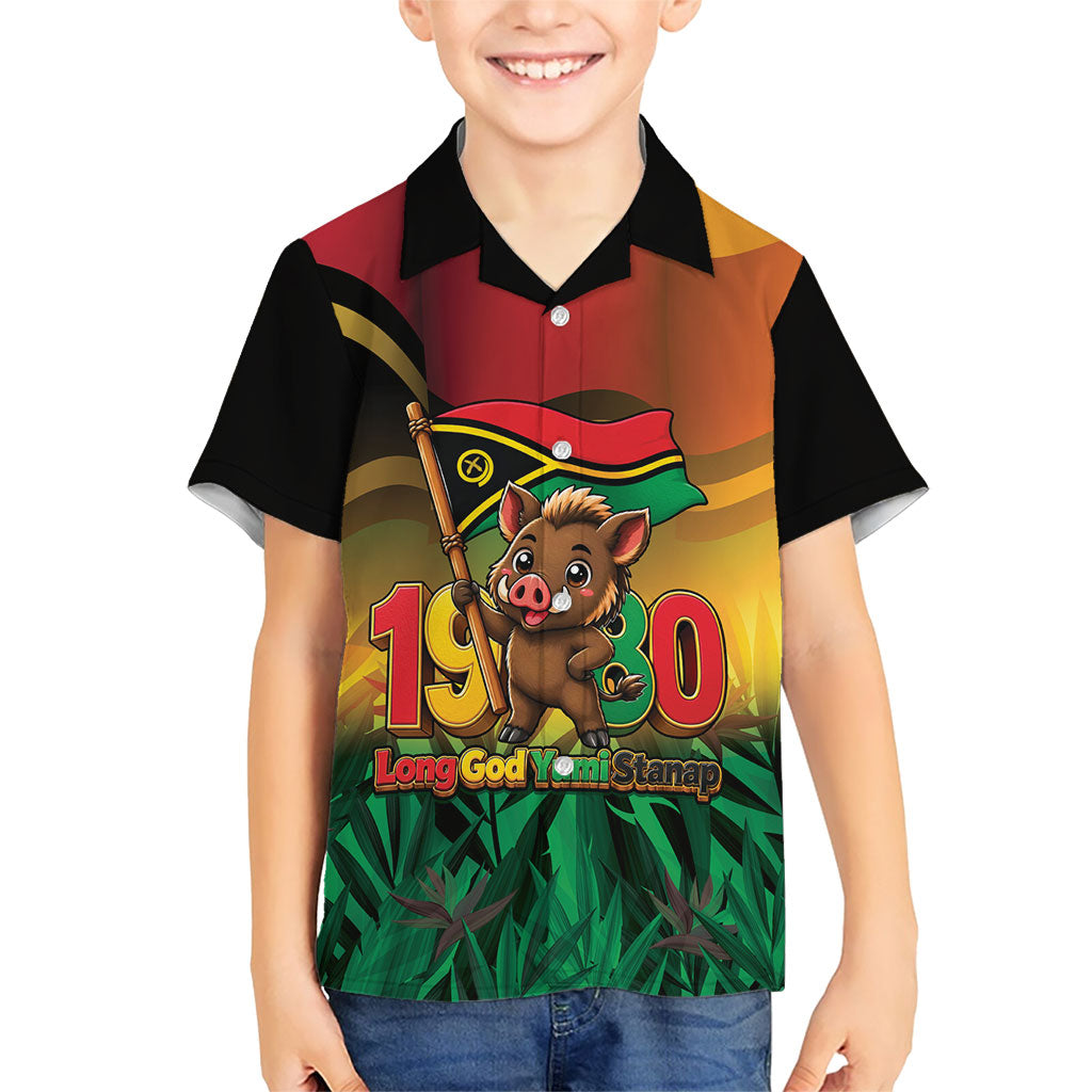 Vanuatu Independence Day Family Matching Mermaid Dress and Hawaiian Shirt Chibi Boar Proud To Be A Ni-Van