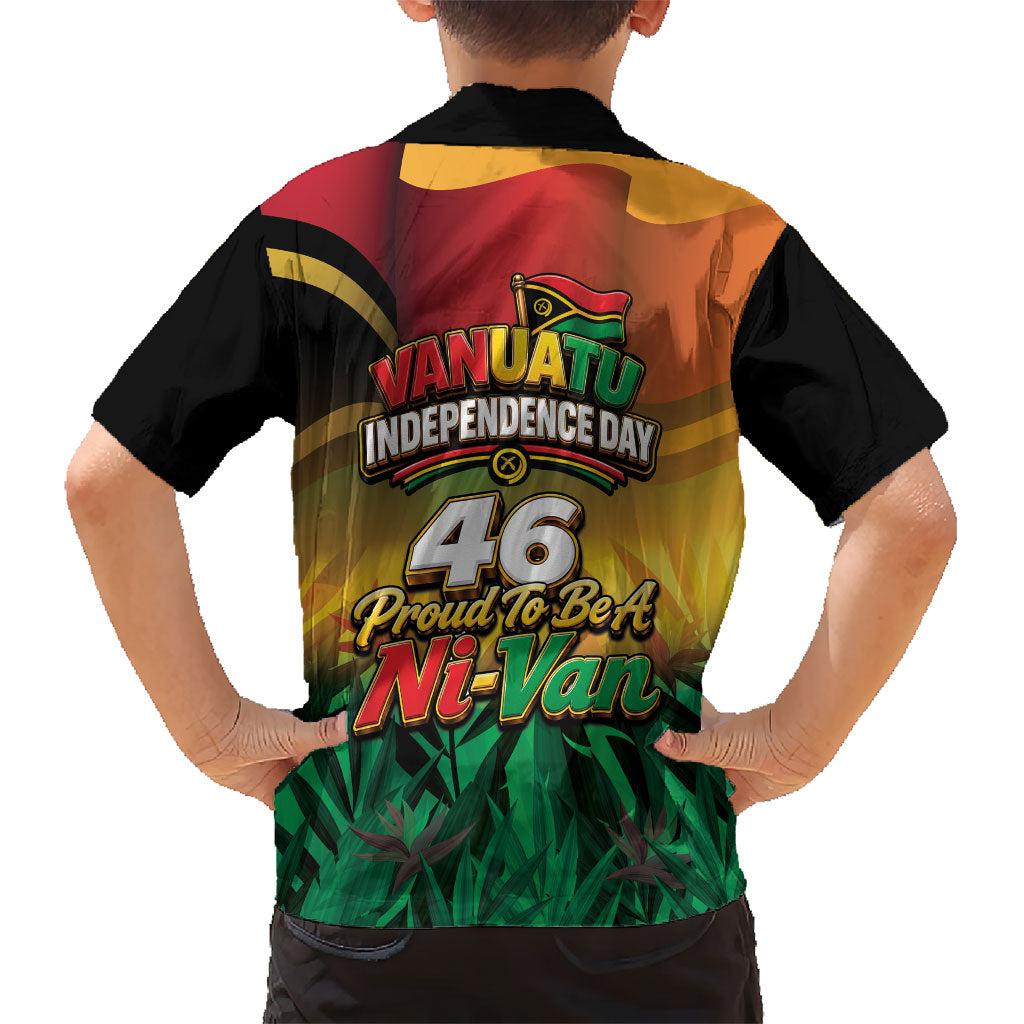 Vanuatu Independence Day Family Matching Off Shoulder Short Dress and Hawaiian Shirt Chibi Boar Proud To Be A Ni-Van