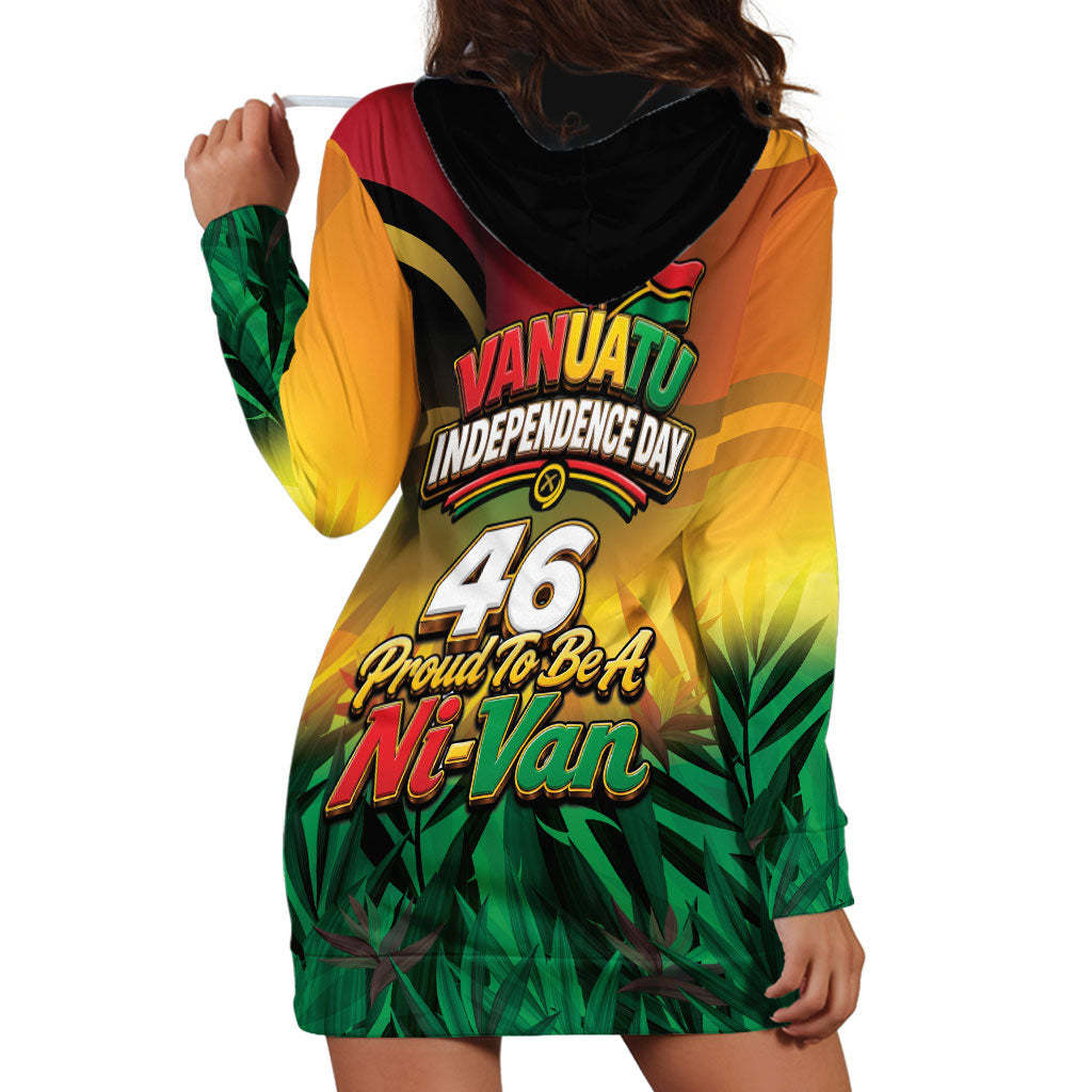Vanuatu Independence Day Hoodie Dress Chibi Boar Proud To Be A Ni-Van