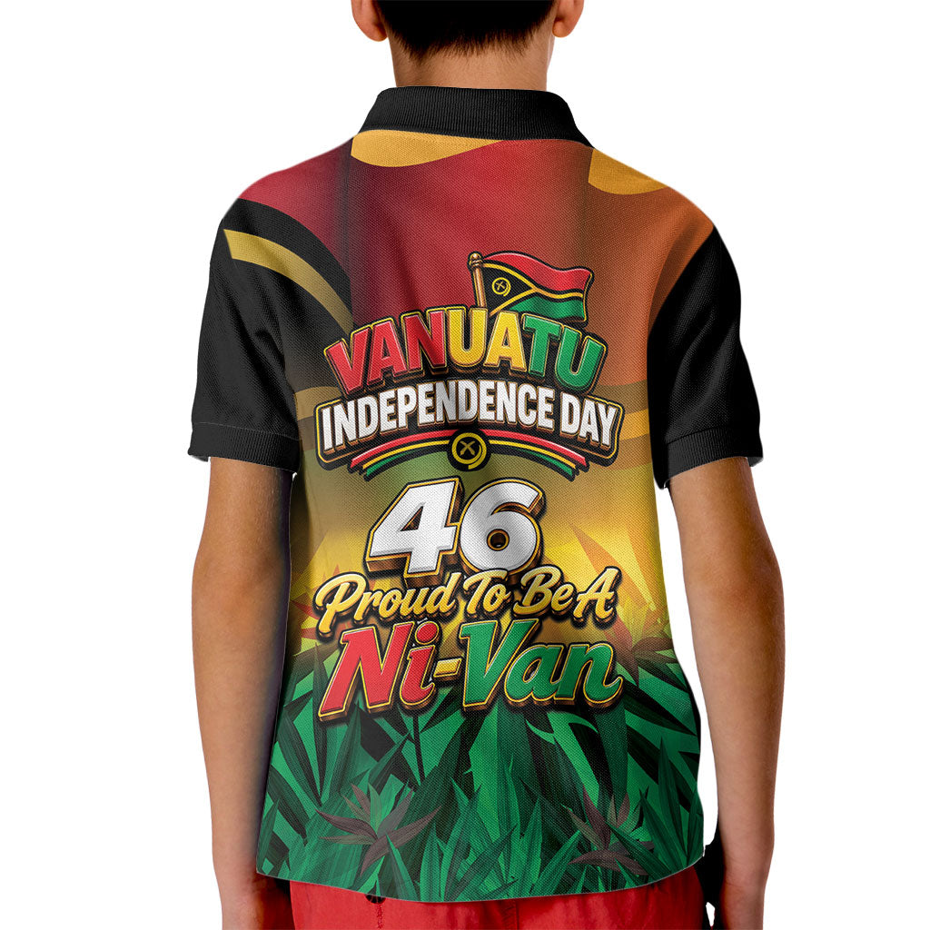 Vanuatu Independence Day Kid Polo Shirt Chibi Boar Proud To Be A Ni-Van