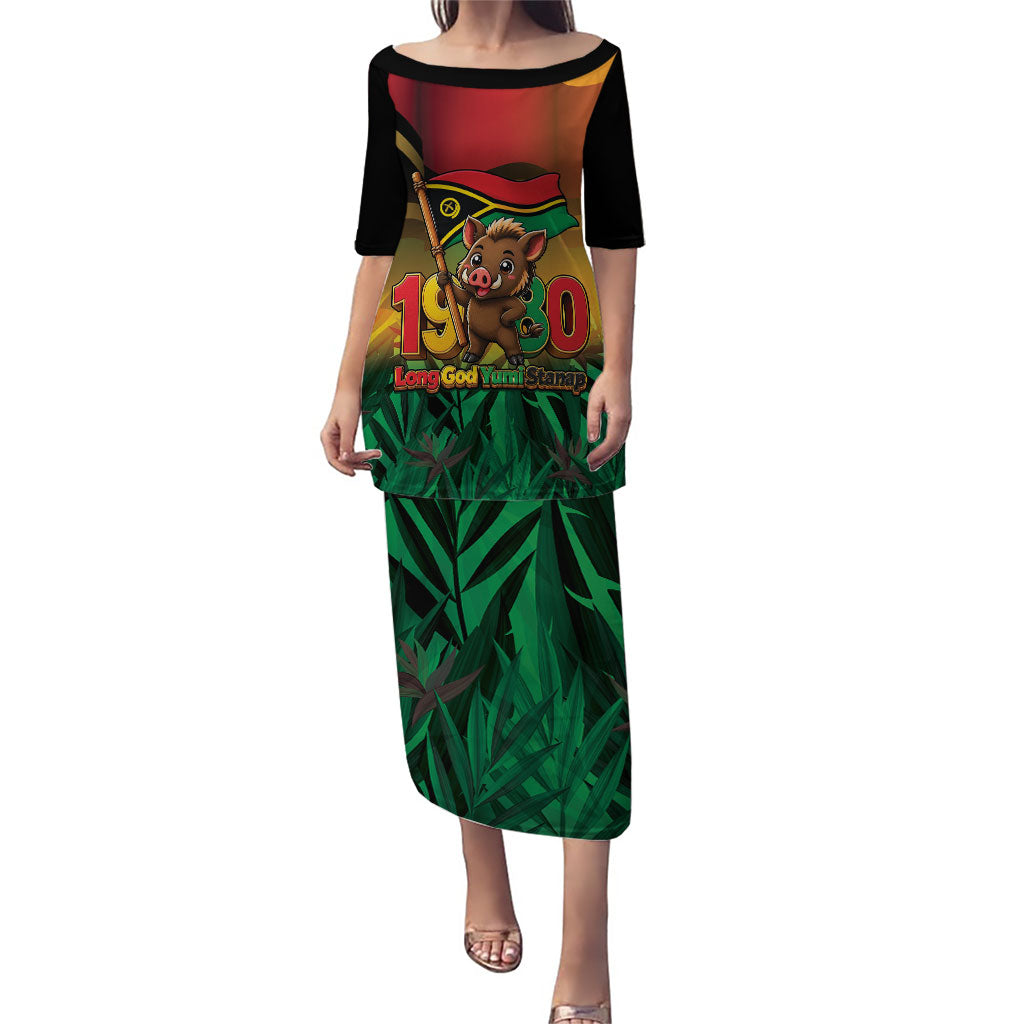 Vanuatu Independence Day Puletasi Chibi Boar Proud To Be A Ni-Van
