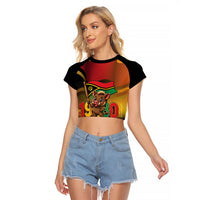 Vanuatu Independence Day Raglan Cropped T Shirt Chibi Boar Proud To Be A Ni-Van