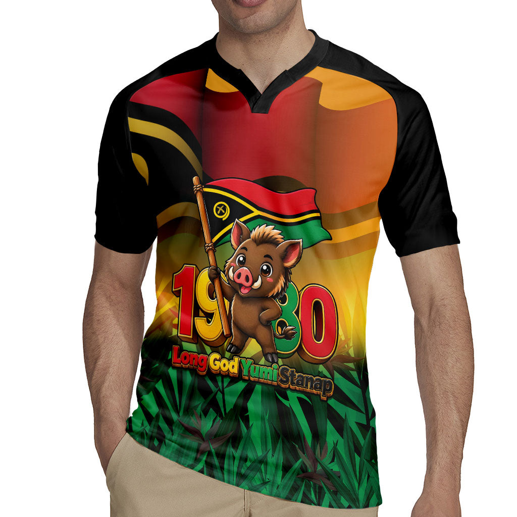 Vanuatu Independence Day Rugby Jersey Chibi Boar Proud To Be A Ni-Van