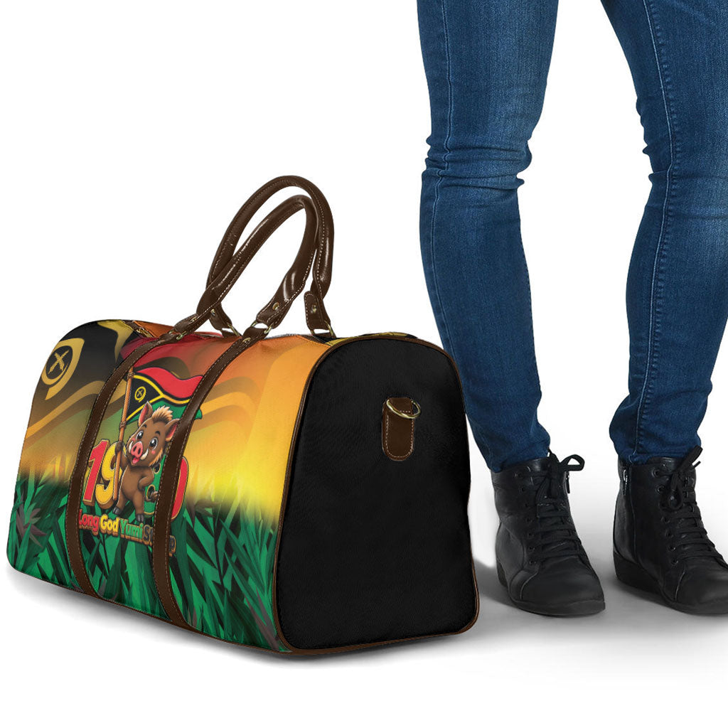 Vanuatu Independence Day Travel Bag Chibi Boar Proud To Be A Ni-Van