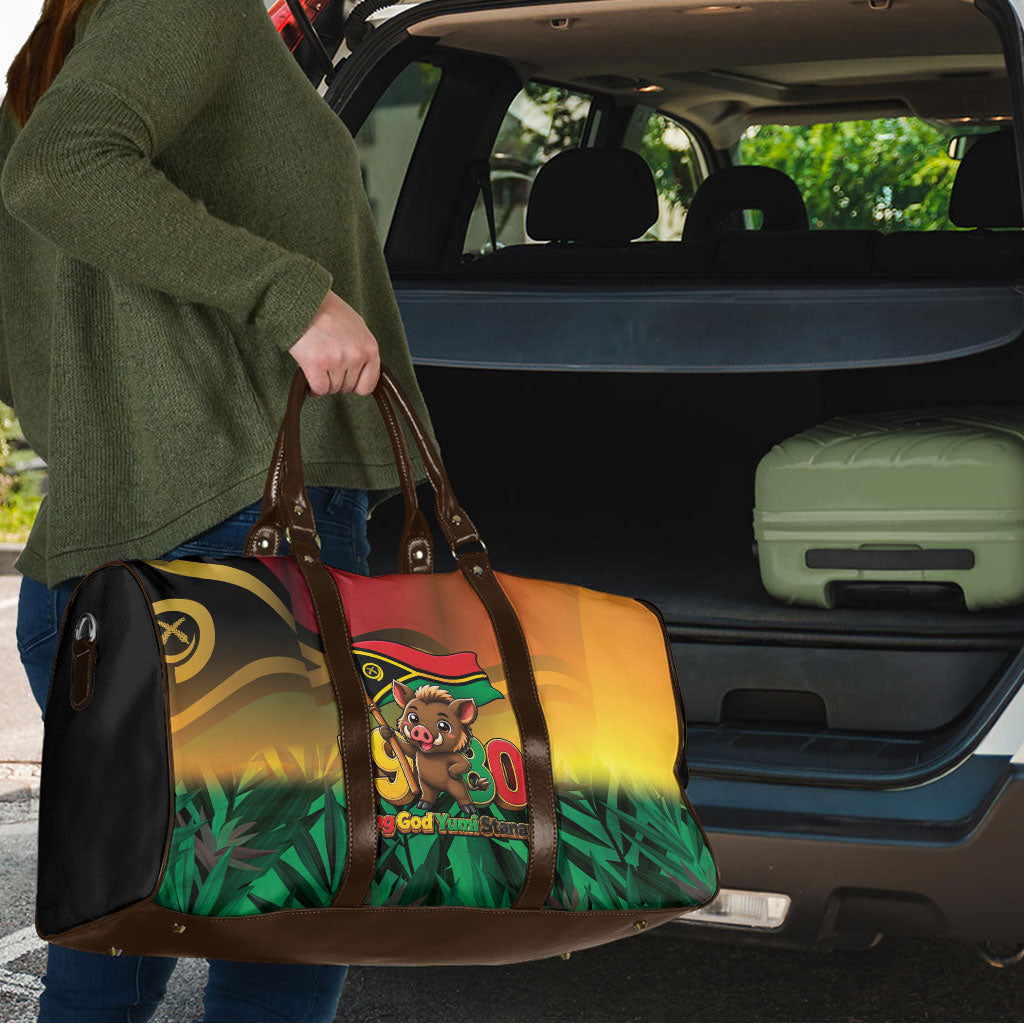 Vanuatu Independence Day Travel Bag Chibi Boar Proud To Be A Ni-Van