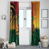 Vanuatu Independence Day Window Curtain Chibi Boar Proud To Be A Ni-Van
