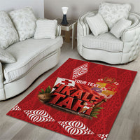 Tonga Rugby Custom Area Rug 2026 Go Ikale Tahi Ngatu Pattern