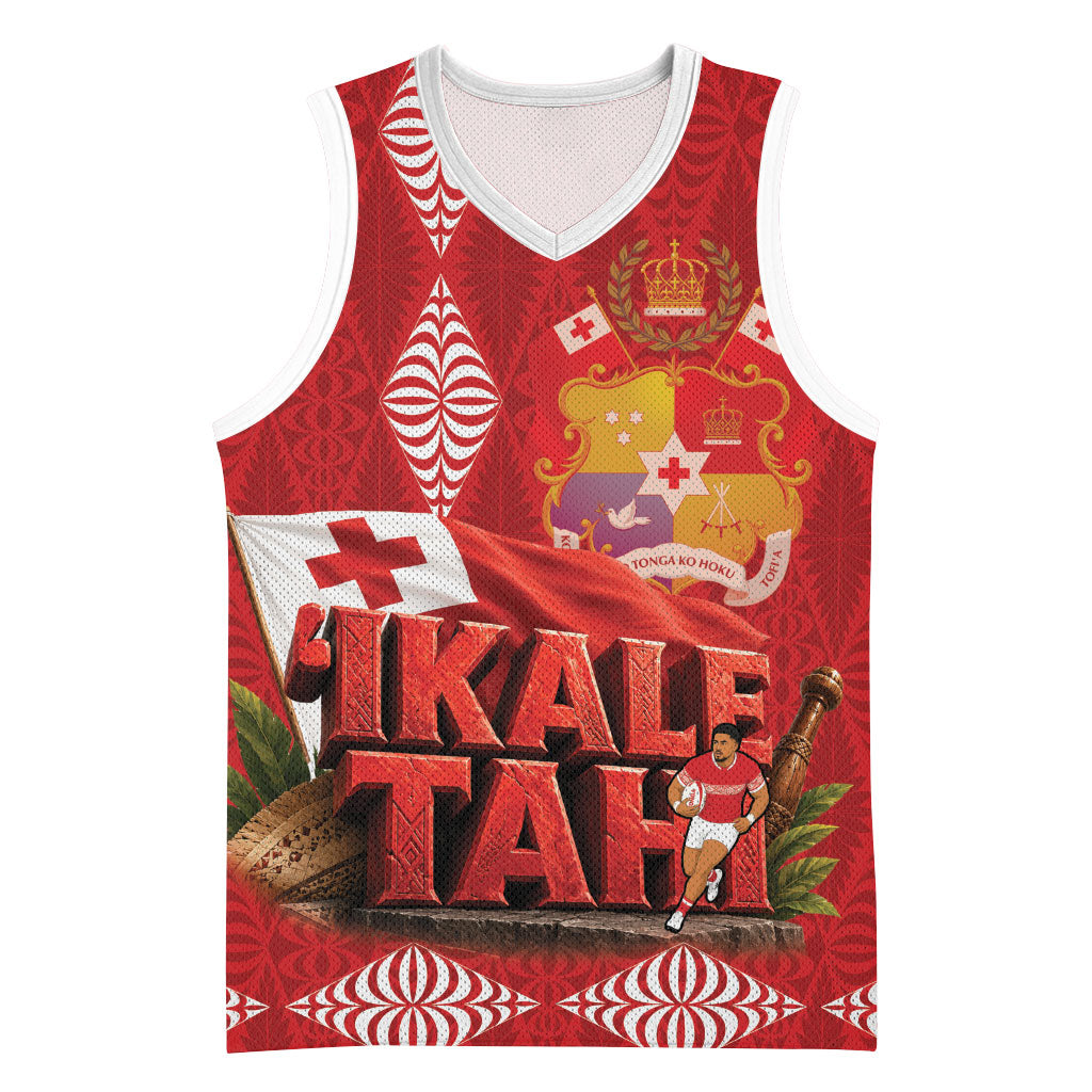 Tonga Rugby Custom Basketball Jersey 2026 Go Ikale Tahi Ngatu Pattern