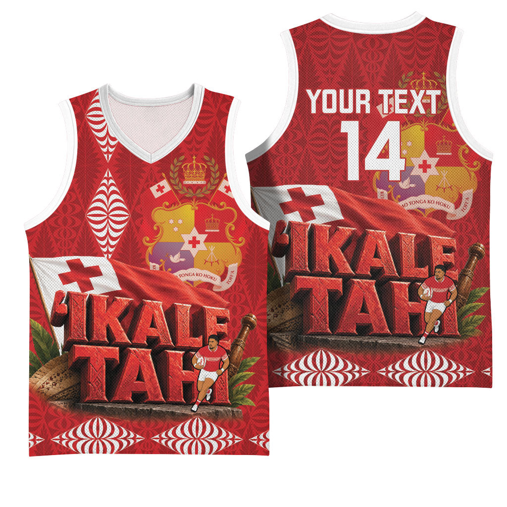 Tonga Rugby Custom Basketball Jersey 2026 Go Ikale Tahi Ngatu Pattern