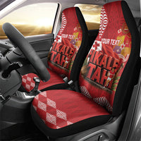 Tonga Rugby Custom Car Seat Cover 2026 Go Ikale Tahi Ngatu Pattern
