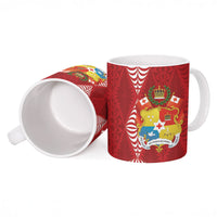 Tonga Rugby Custom Ceramic Mug 2026 Go Ikale Tahi Ngatu Pattern