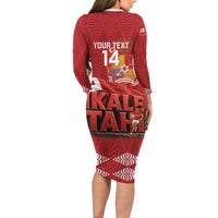 Tonga Rugby Custom Family Matching Long Sleeve Bodycon Dress and Hawaiian Shirt 2026 Go Ikale Tahi Ngatu Pattern