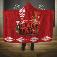 Tonga Rugby Custom Hooded Blanket 2026 Go Ikale Tahi Ngatu Pattern