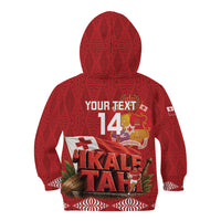 Tonga Rugby Custom Kid Hoodie 2026 Go Ikale Tahi Ngatu Pattern